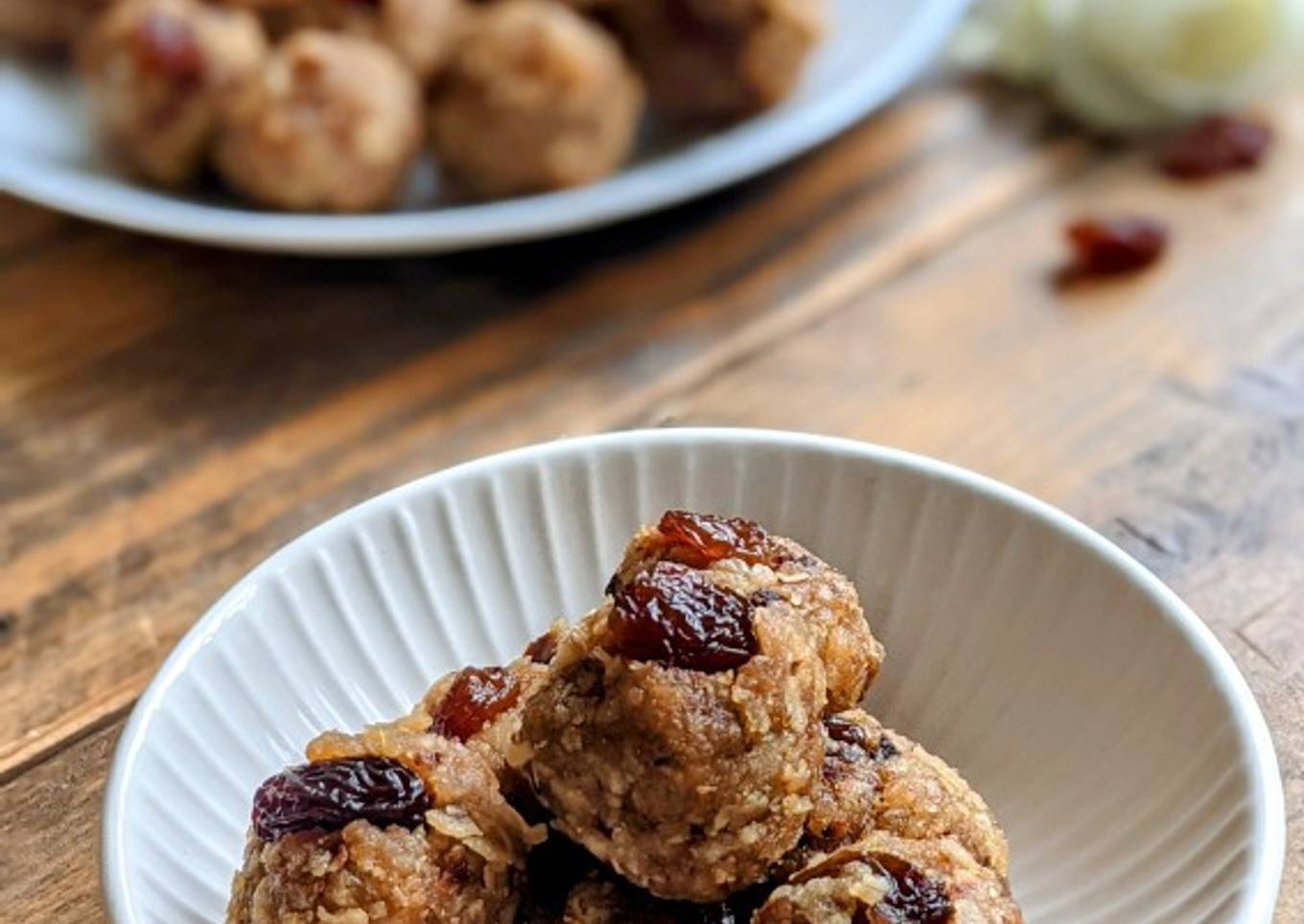 Churma Coconut Ladoos with Raisins