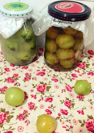 عکسی از دستور ترشی و شور گوجه سبز