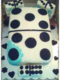 Domino cake with quava n pineapple filling