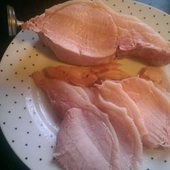 A picture of Mandys boiled bacon.