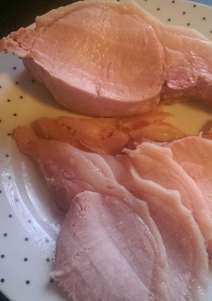 A picture of Mandys boiled bacon.