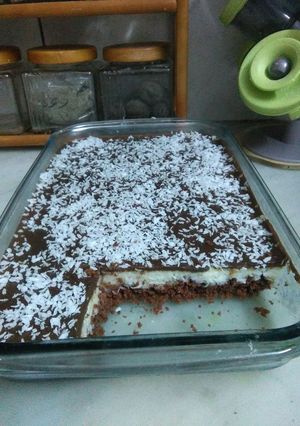 صورة لوصفة كيكة الباونتي بالكيك الجاهز