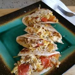 A picture of Poisonhoney's Loaded Breakfast Quesadilla.