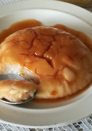Una foto de Flan de Maicena sin huevos