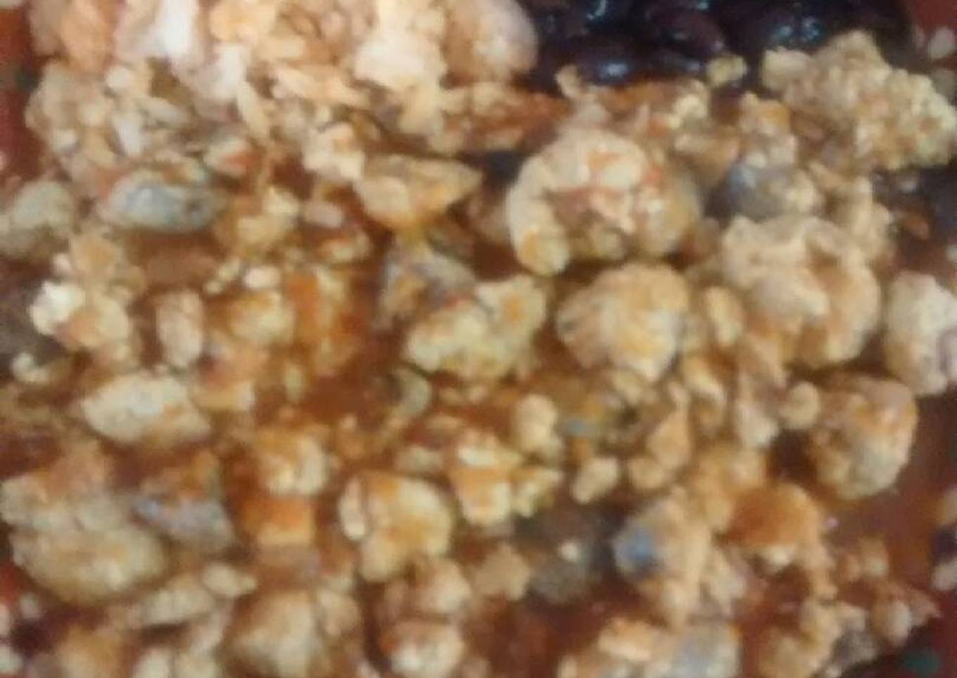 Huevos con champiñones en caldillo