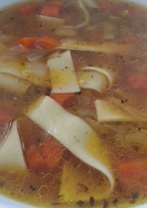 A picture of Vegetable Noodle Soup.