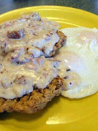 Recipe Toni&#39;s Country Fried Steak &amp; White Mushroom Gravy the Delicious Really delicious