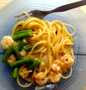 Simple Way Prepare Recipe Shrimp  and Green Beans Spaghetti that is  Makes Drooling, So Delicious}