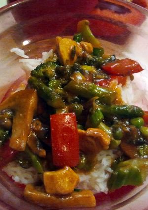 A picture of Momma's St. Patrick's Day Stirfry.
