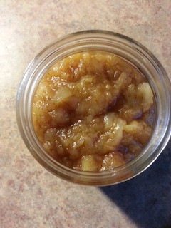 A picture of Rustic chunky cinnamon apple sauce.