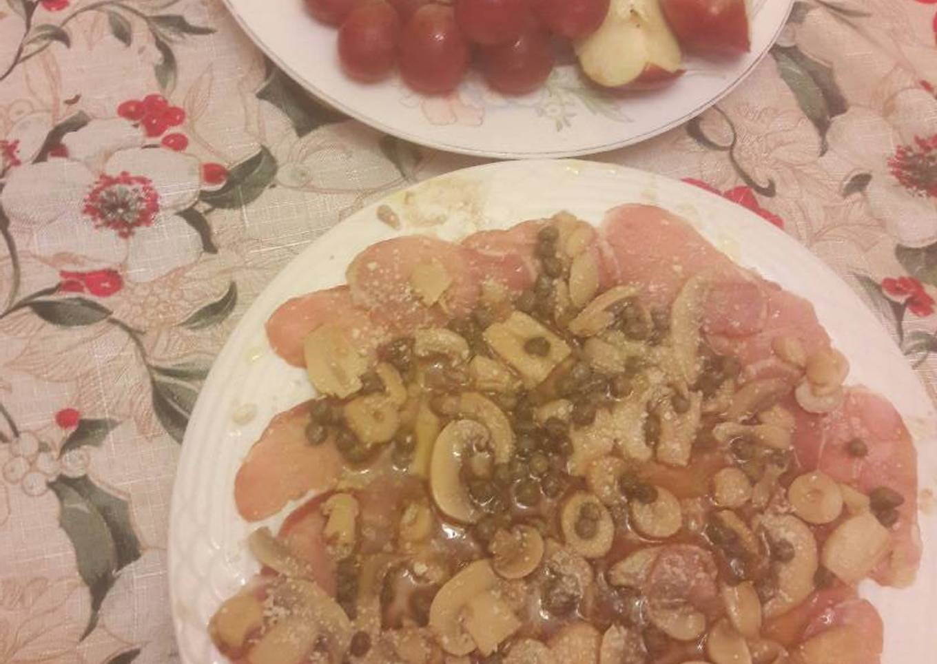 Carpaccio con champiñones