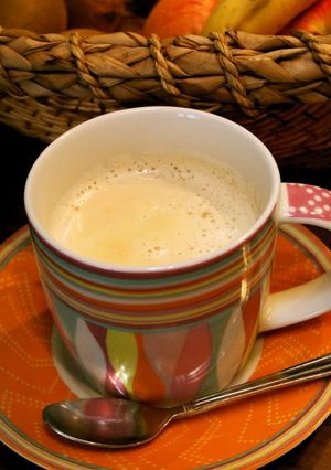A picture of Grandma's Warm Caramel Milk.