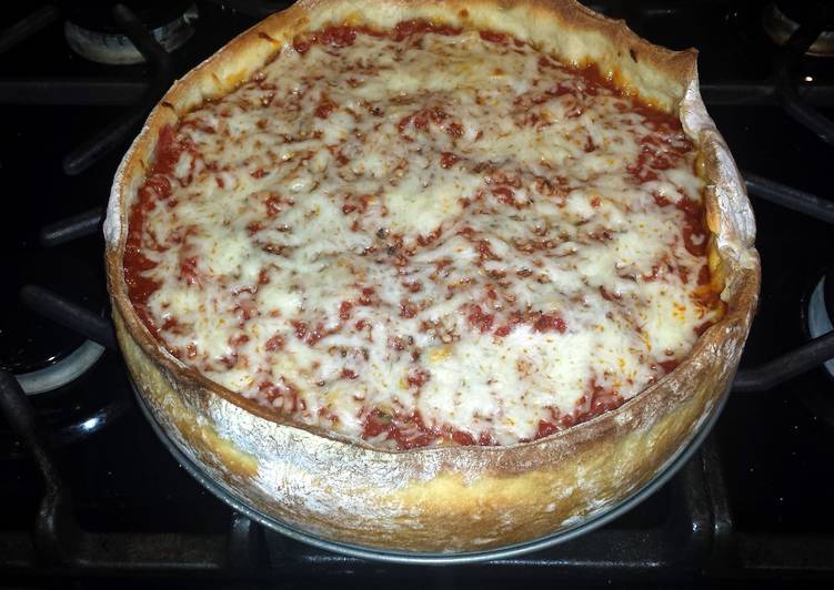 Easiest Way to Prepare Homemade T-roys Deep Dish Pizza