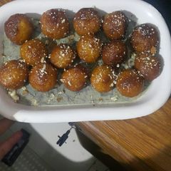 A picture of Gulab jamun with milk powder khoya.