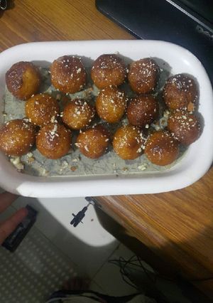 A picture of Gulab jamun with milk powder khoya.
