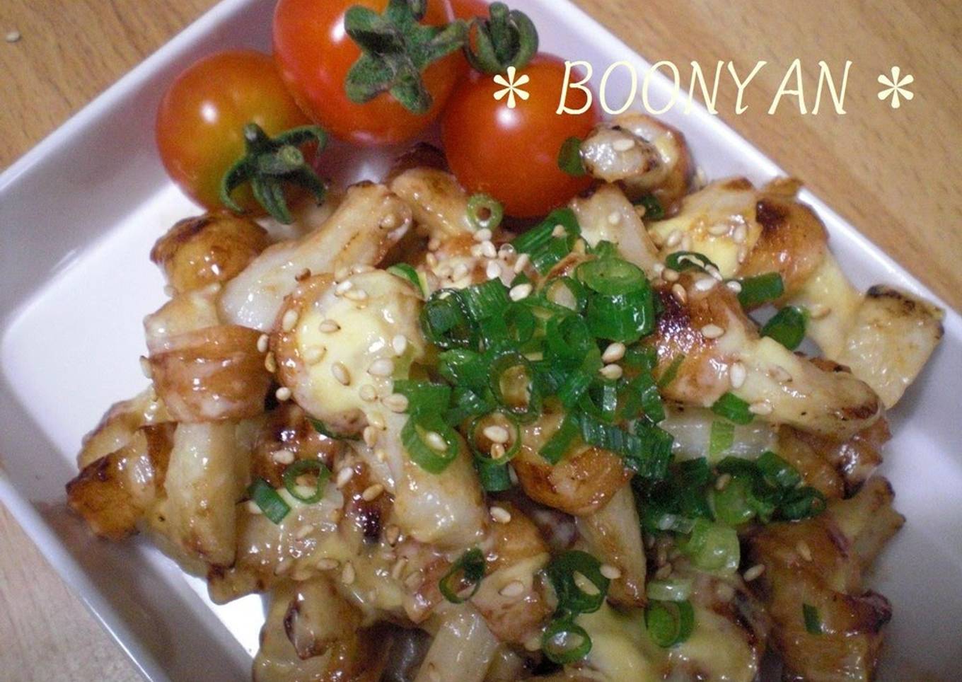 Knotted Chikuwa in Mayonnaise and Ponzu Sauce