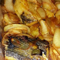 A picture of Roasted Cod & Potatoes in Olive Oil.