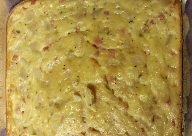 Easiest Way to Cook Yummy Ham &amp; Cheese Bake