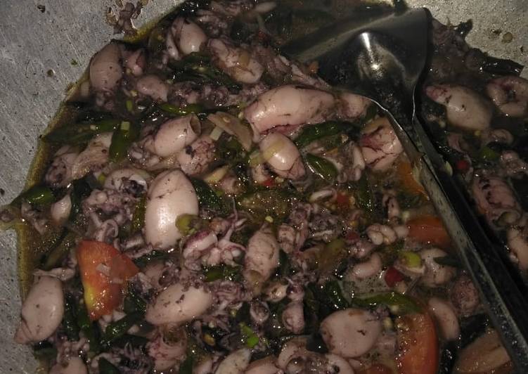 Proses memasak Tumis baby cumi pedas (cabe ijo), Menggugah Selera