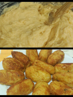 Una foto de Albóndigas de bacalao y Ajo arriero