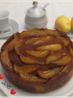 عکسی از دستور کیک آپساید داون گلابی😋