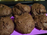 Muffins espelta y avena veganos, variante chocolate y tahine