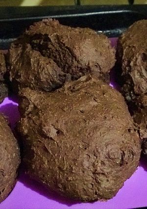 Una foto de Muffins espelta y avena veganos, variante chocolate y tahine