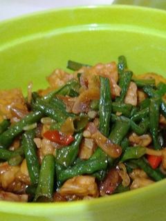 Foto resep Tumis kacang panjang tempe