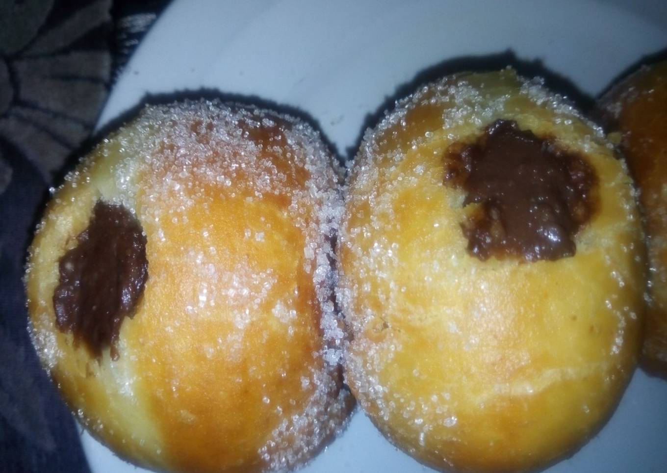 Chocolate filled doughnut
