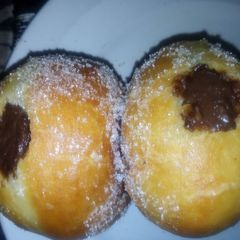 Chocolate filled doughnut A picture of Chocolate filled doughnut.