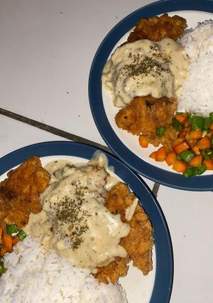 Foto resep Chicken krispy mushroom sauce #juliaagustina