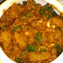 A picture of Spicy aamla green chilli pickle.
