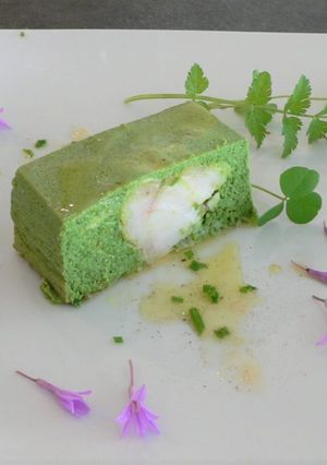 Une photo de Terrine de lotte au chou kale