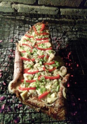 Una foto de Matambre de cerdo a la fugazzeta