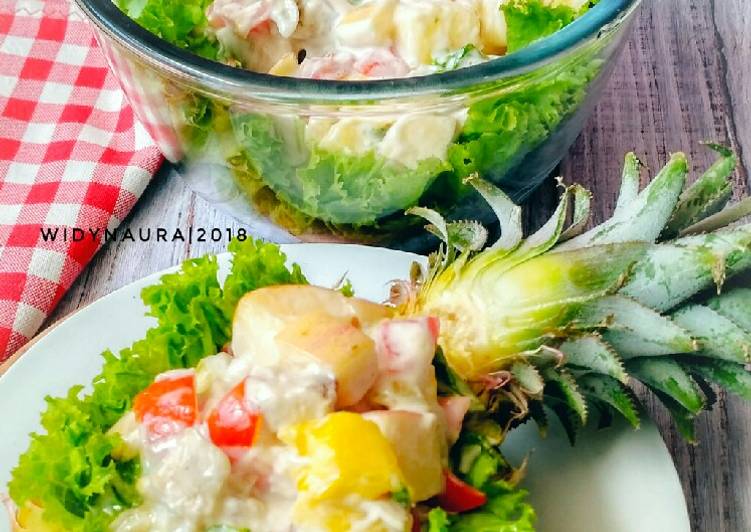 Bagaimana Membuat Hawaiian chicken salad Anti Gagal