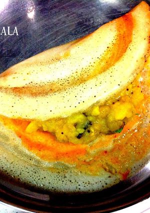 A picture of Mysore masala dosa.