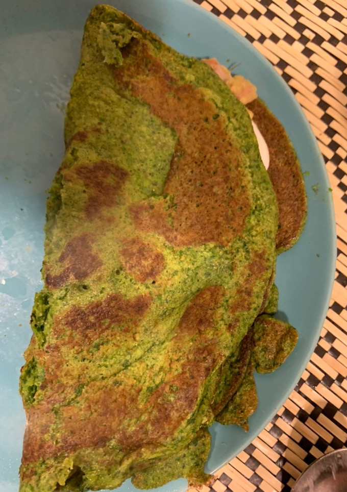 Una foto de Crepe de espinacas