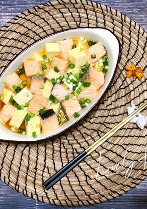 骰子鮭魚豆腐【全聯】 的食譜成品照片