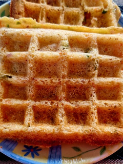 A picture of Savoury waffles.