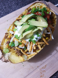 A picture of Tex -Mex Spaghetti Squash!!.