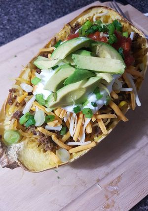 A picture of Tex -Mex Spaghetti Squash!!.