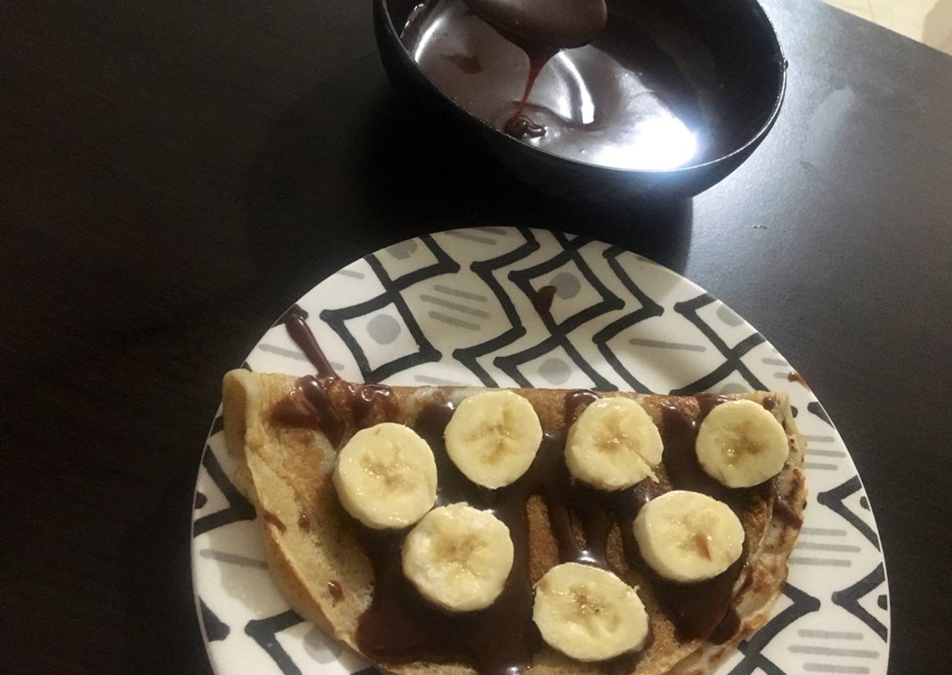 CREP CON CHOCOLATE Y BANANO 🥞🍫 Delicioso 💫⭐️