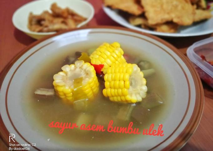 Sayur asem bumbu ulek