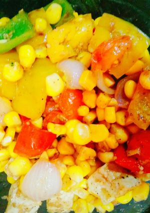A picture of Healthy corn salad.