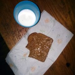 A picture of Midnite snak #1 almond butter toast..