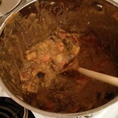 A picture of vegetables in masala.