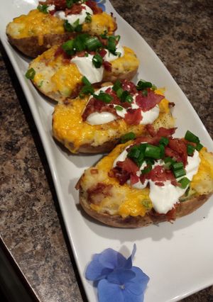 A picture of ULTIMATE 2WICE Baked Potato!.