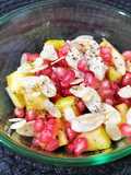 Manzana con granada y mermelada de calabaza, canela y clavo