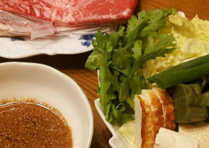 Shabu-Shabu with Sesame Dipping Sauce