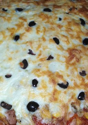 صورة لوصفة بيتزا بعجينة رهيبة 😍😋😋